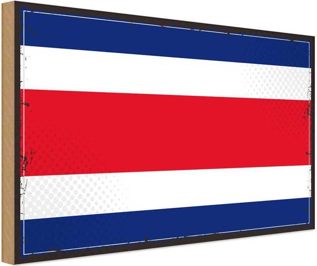 vianmo Holzschild 20x30 cm Costa Ricas Rica Amerika USA