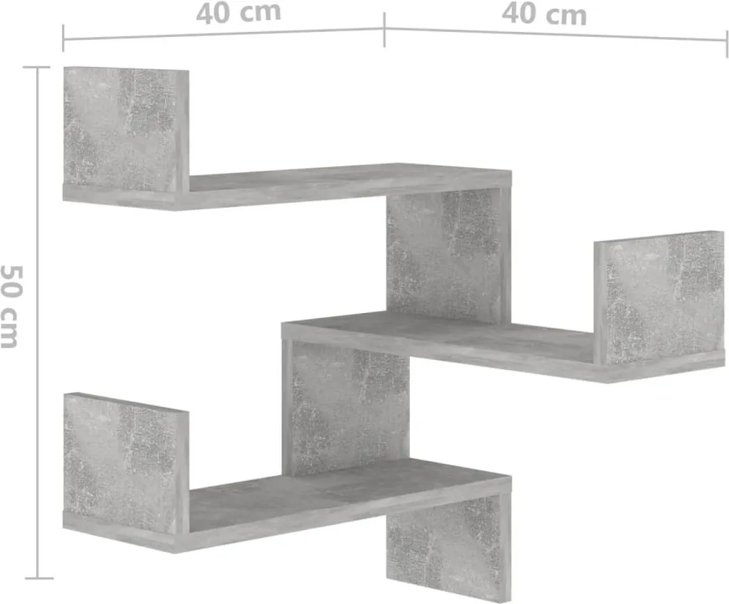 Rangement d'angle mural gris béton pour optimiser vos petits espaces - 8