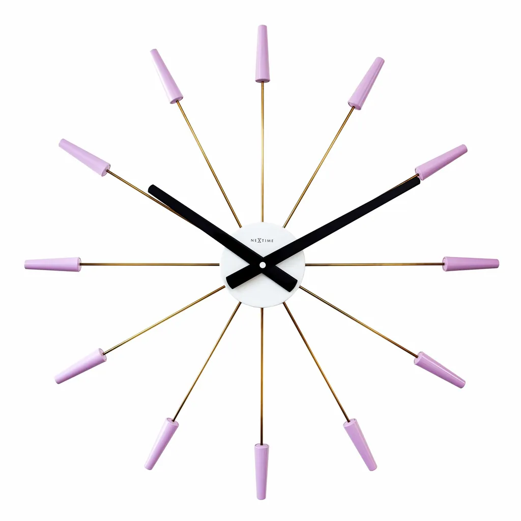 Grande Horloge de Salon Violette 58cm NeXtime Plug Inn Déco Intérieure