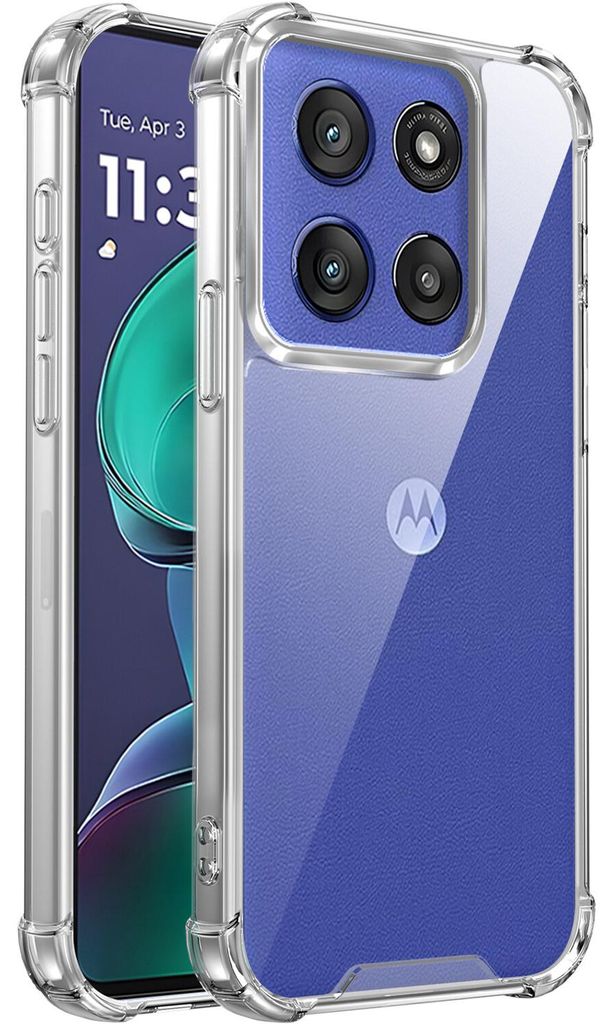 Transparent Hülle für Motorola Edge 60 Stylus/Moto G Stylus 5G 2025, Hybrid Klar Rückseite TPU Bumper Stoßfeste Handyhülle