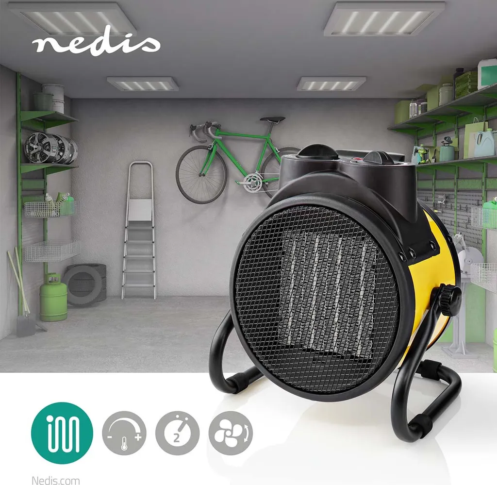 Chauffage de chantier aérotherme robuste 2 vitesses 1000/2000 Watts - 6