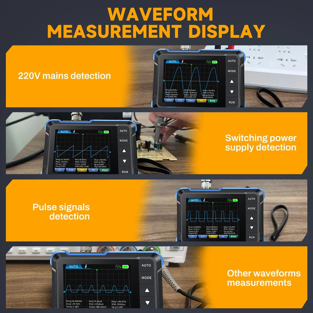 Oscilloscope numérique portable 2,8" TFT avec générateur DDS - 13