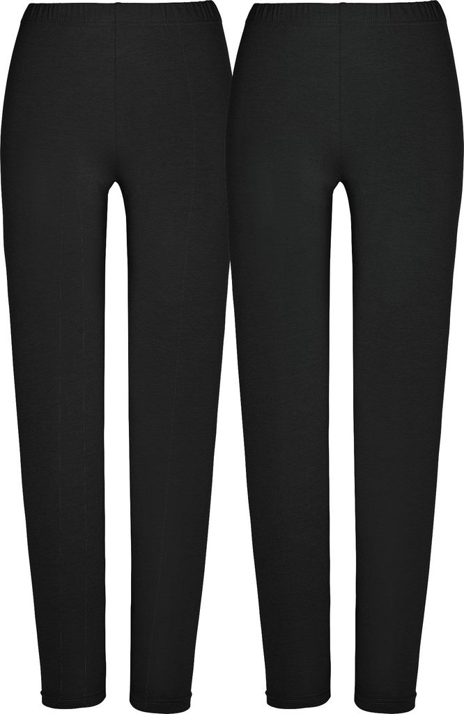 REDBEST Damen-Leggings, lang 2er-Pack schwarz 48 / 50