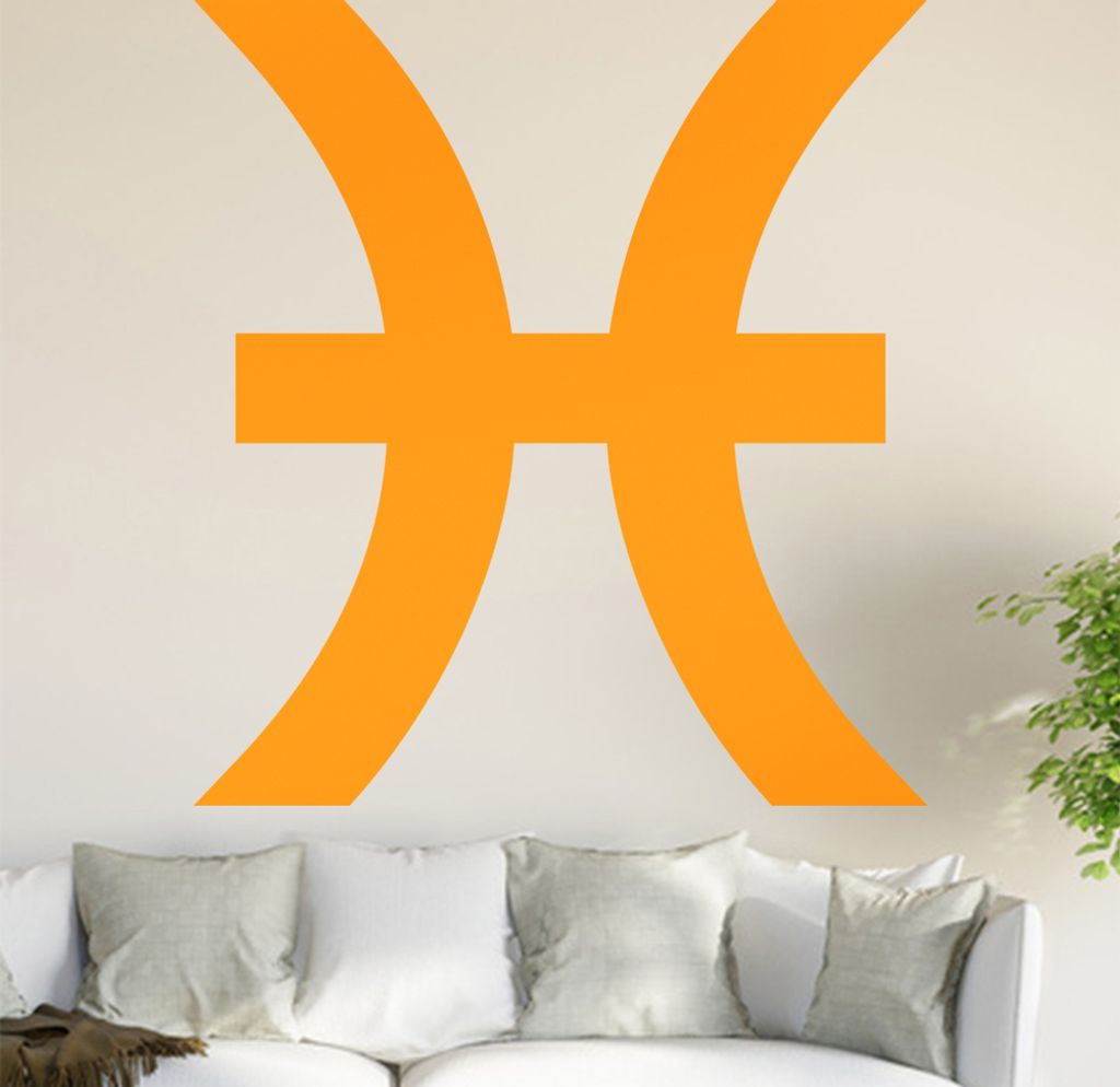 Sternzeichen: Fische Wandtattoo in 6 Größen - Wandaufkleber Wall Sticker - Dekoration, Küche, Wohnzimmer, Schlafzimmer, Badezimmer