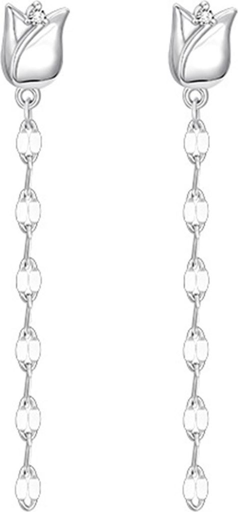 1 Paar Damen Hängeohrringe Rose Strass Dekor Lange Quaste Kupfer Galvani Ohrschmuck Lady Prom Cocktail Party Baumeln Ohrringe