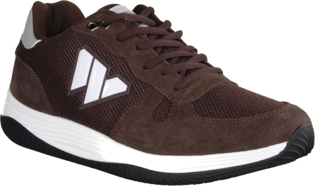 Wellbe Sydney Herren-Sneaker, Brown/White, Leder/Textil, Wechselfußbett - Herrenschuhe Sneaker / Schnürschuh, Braun, leder/textil (leicht wassera...