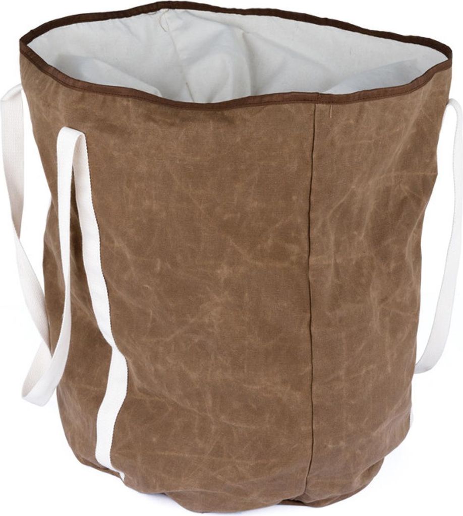 Runde Tasche für Holzscheite aus beschichteter Baumwolle