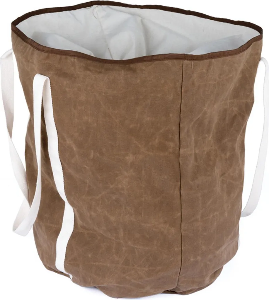 Sac à bûches anti-salissures en coton enduit pour sol propre et sec