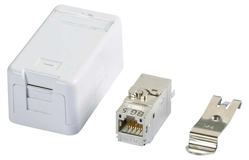 METZ CONNECT 130B21D1APL-E - Flach - Weiß - RJ-45 - Weiblich - 26/22 - Cat6a