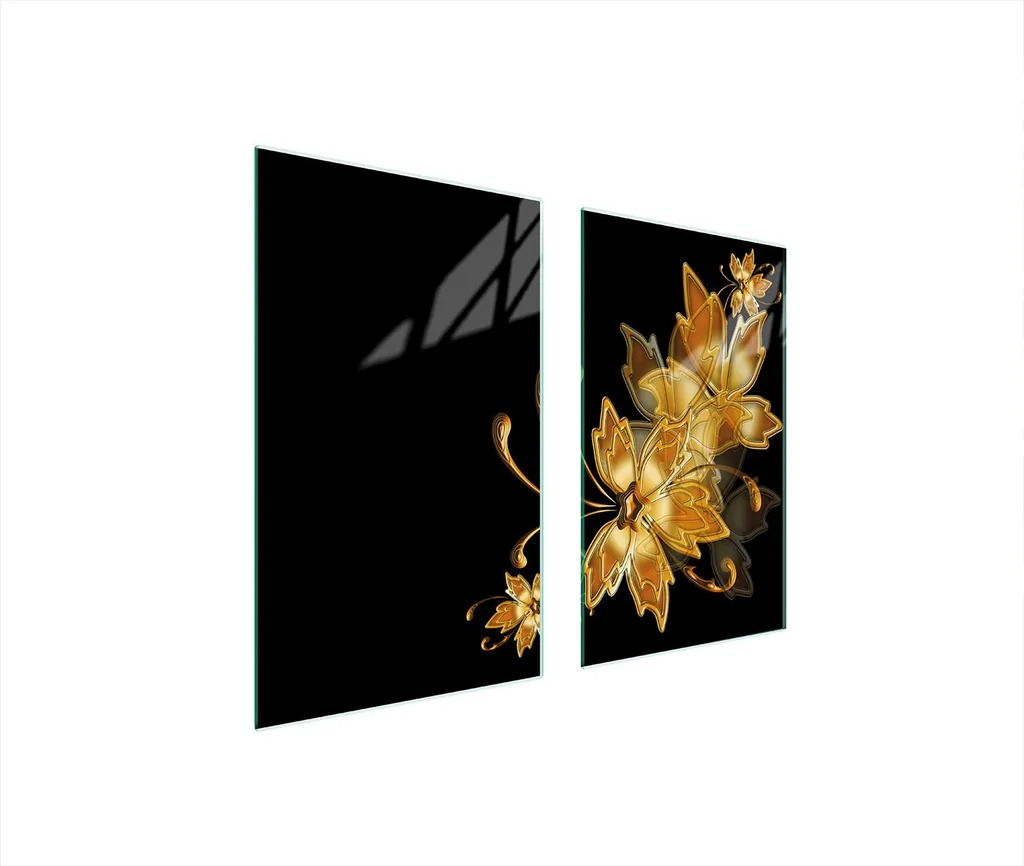 Coprifornelli Vetro 75x52 Golden Black - Protezione Piano Cottura