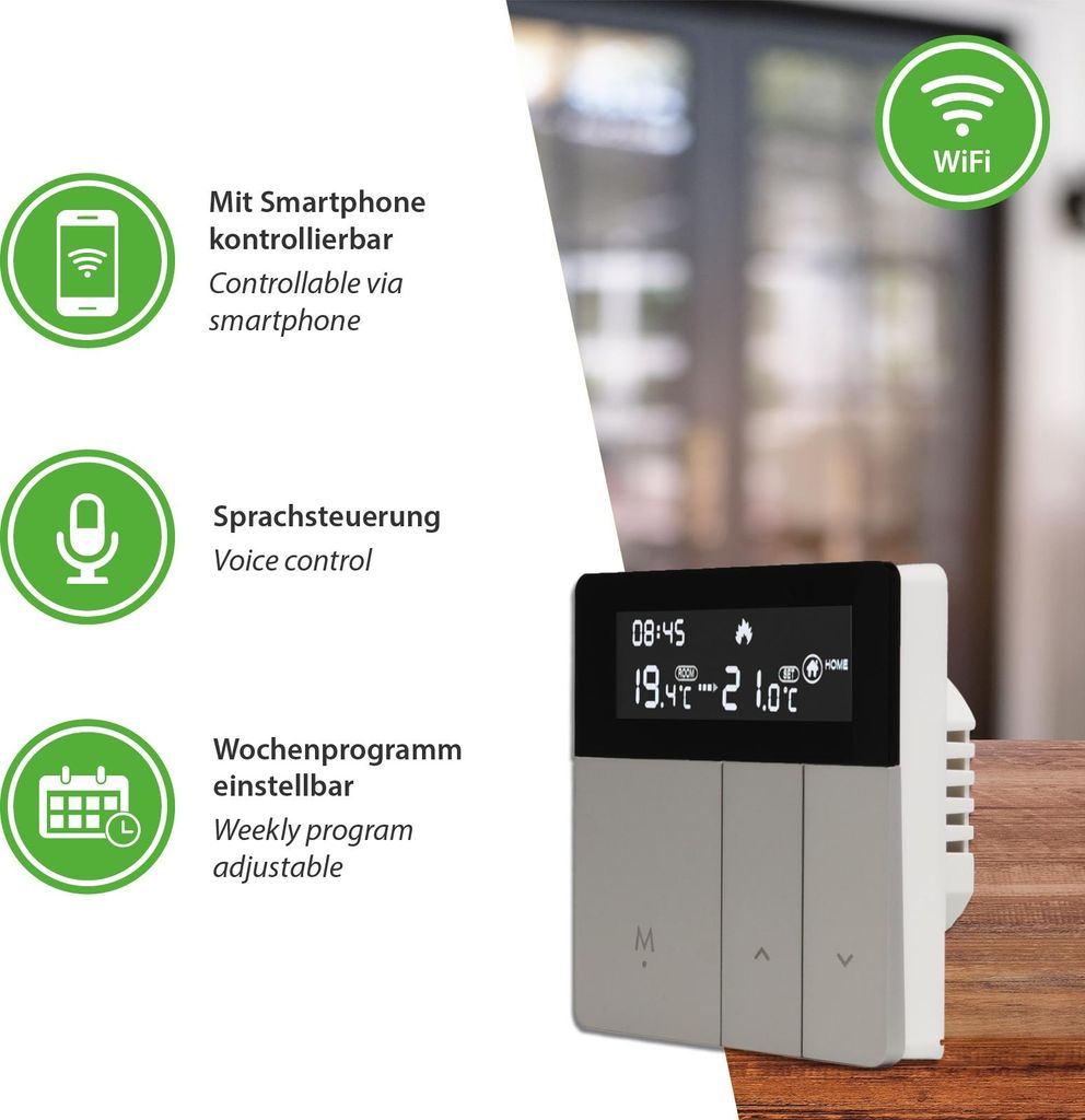 Termostato intelligente WiFi Termostato ambiente App Tuya Immagine del prodotto 