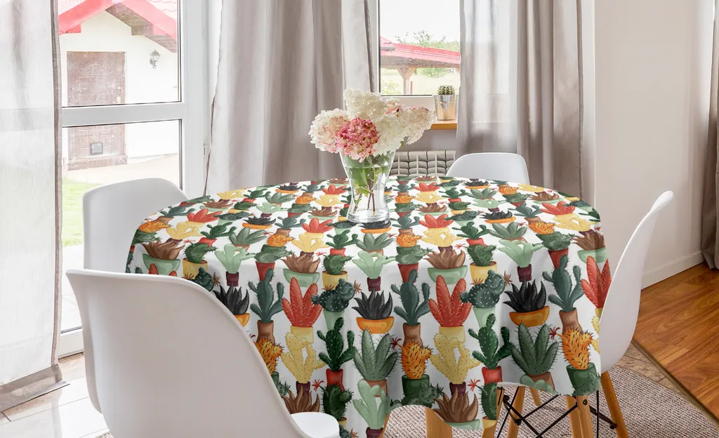 Tovaglia per Sala da Pranzo ABAKUHAUS 150 cm Stampa Cactus Etnica