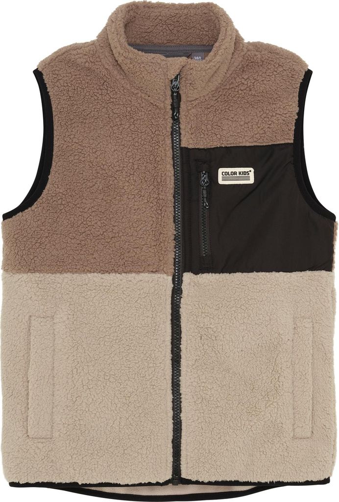 COLOR KIDS COFleece Vest Uni Kinder Weste Teddy-Weste Outdoor-Weste regular fit