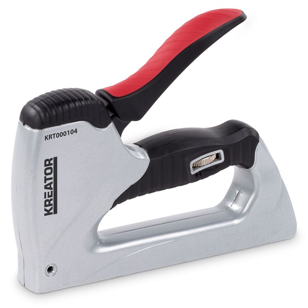 KREATOR Tacker Handtacker regulierbare Schlagkraft Heftklammergröße 6 - 14 mm - 6 - 14 mm