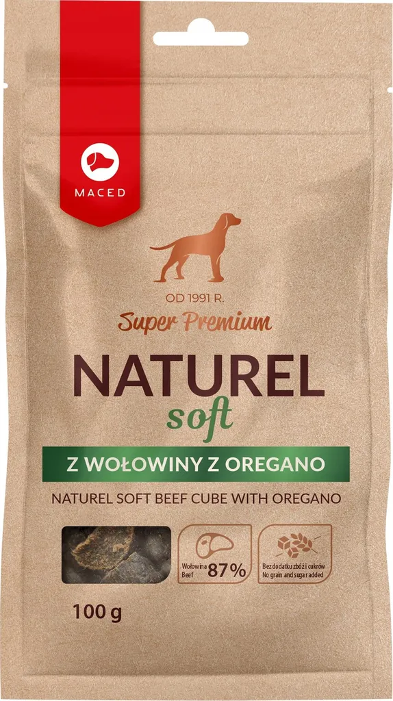 Maced Super Premium 100% Bœuf Naturel sans Céréales pour Chien en 100g
