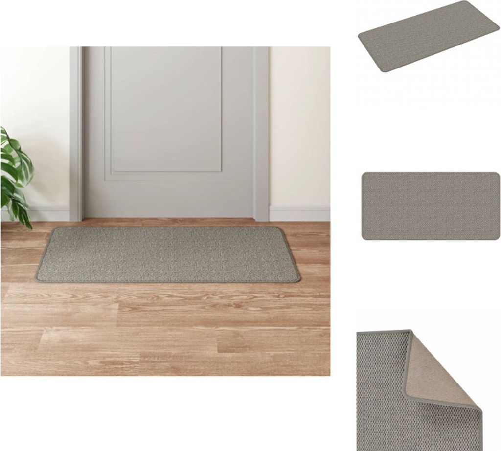 vidaXL Teppichläufer Sisal-Optik Silbern 50x100 cm - Teppiche