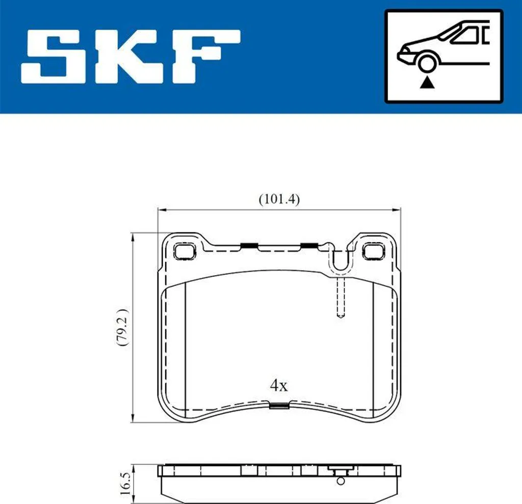 Plaquettes de Frein à Disque SKF pour Mercedes CLK et SLK Haute Qualité