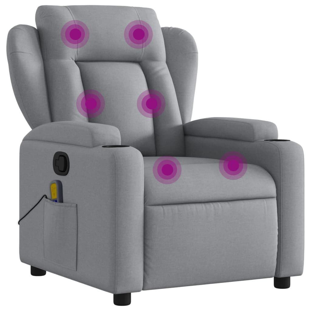 Masážní křeslo Light Grey Fabric Obrázek produktu 1