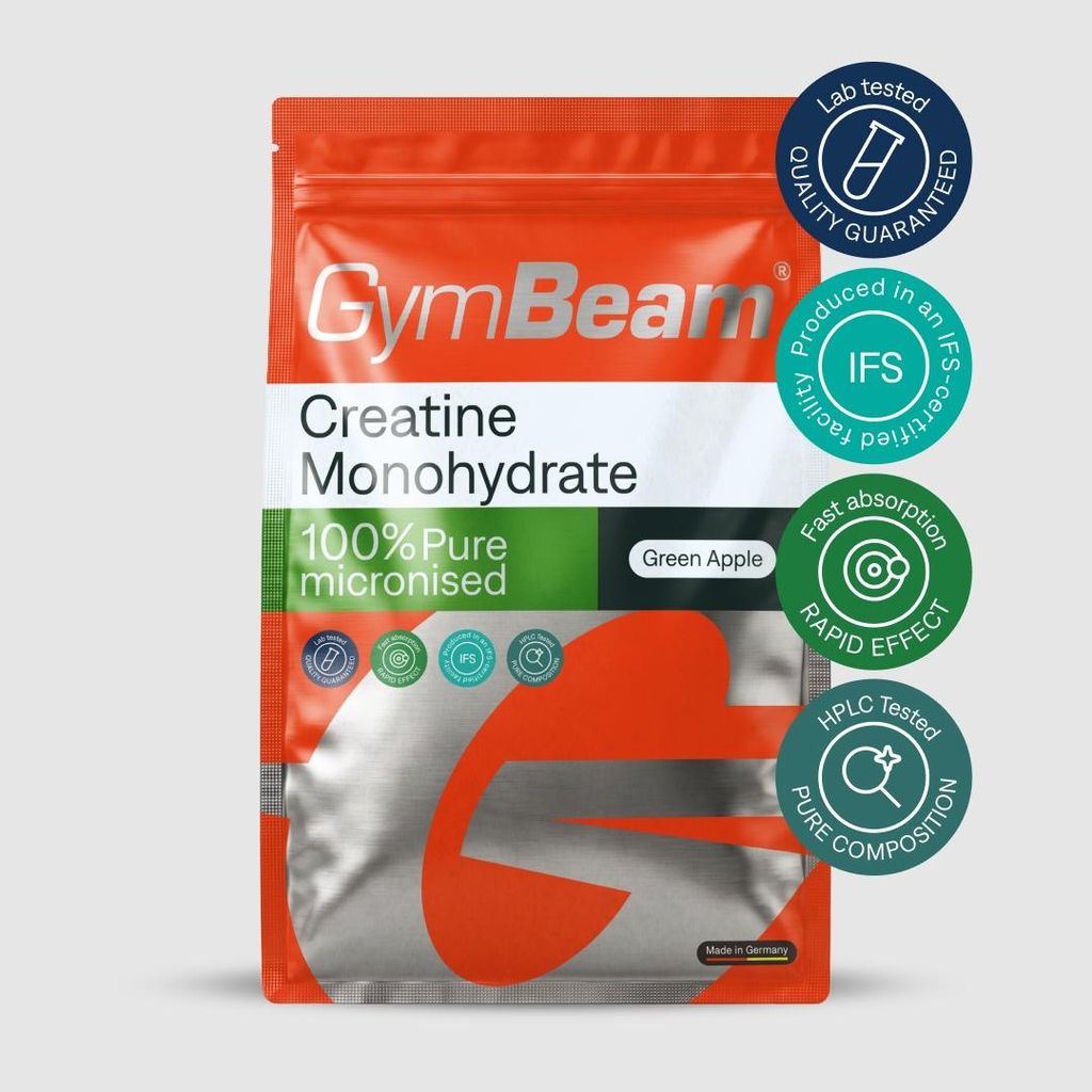 GymBeam - 100% kreatin monohydrt 500 g zelen jablko Obrázek produktu 