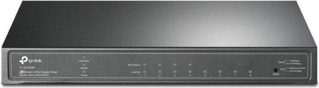 8 Port PoE Gigabit Switch, Managed, Lüfterlos, Omada, VLAN, QoS