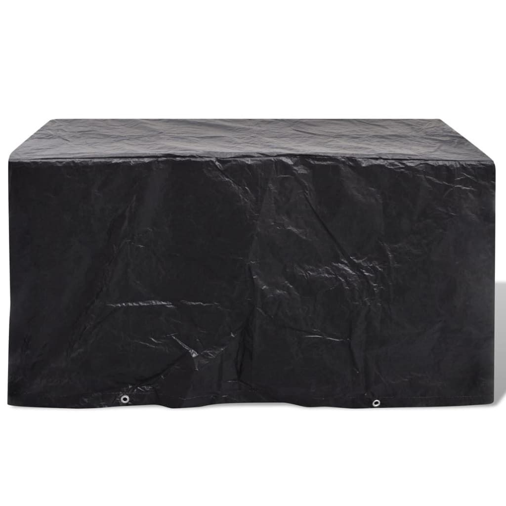 "Winter Sale" Gartenmöbel-Schutzhüllen - Schwarz Gartenmöbel-Abdeckungen 2er-set 8 Ösen 180x70x90cm DE7077524