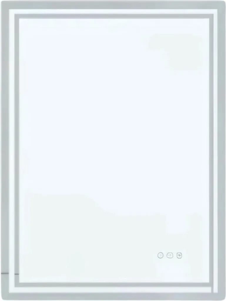 Miroir de Salle de Bain Lumineux LED 80x60 cm - Style Moderne et Pur