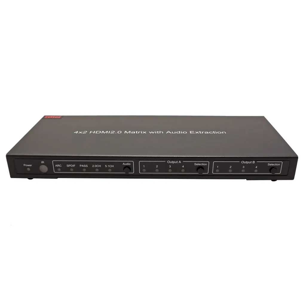 Switch HDMI 4x2 Matrix 4K avec Télécommande pour Installation Vidéo - 8