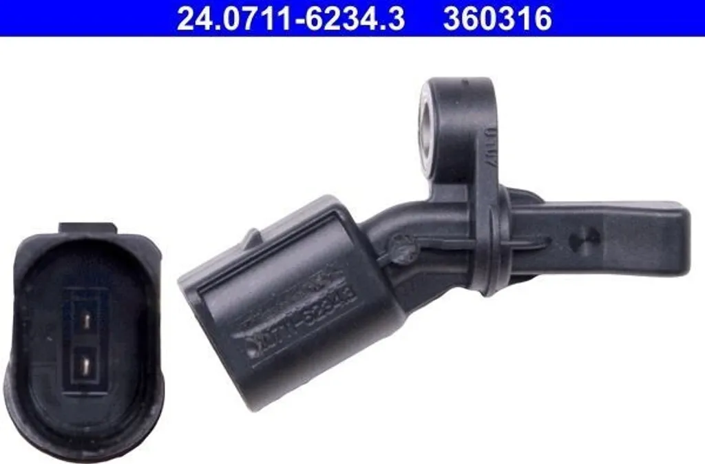 ATE 24.0711-6234.3 - Capteur ABS de roue fiable pour Audi A1 Fabia Polo