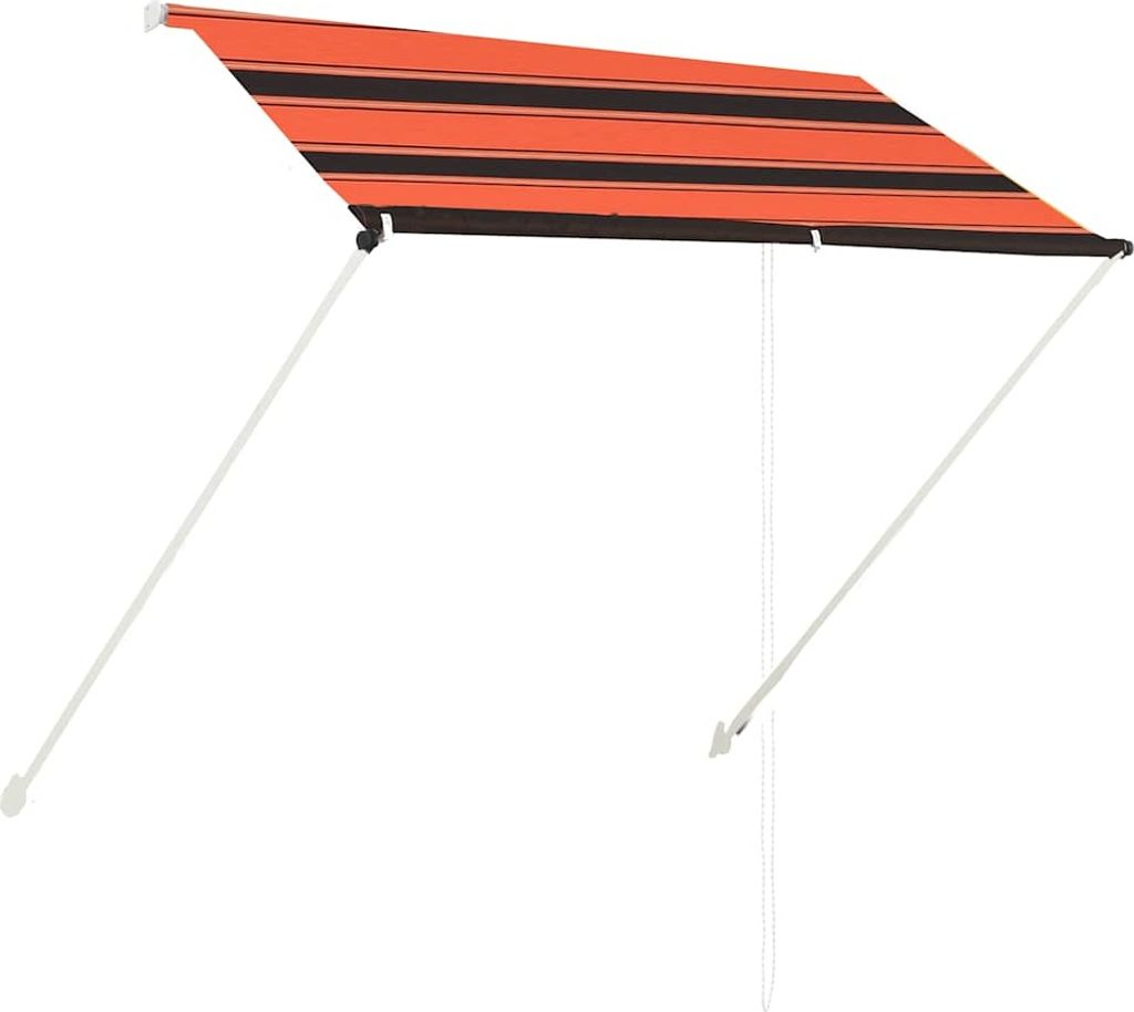 vidaXL Einziehbare Markise 200×150 cm Orange und Braun