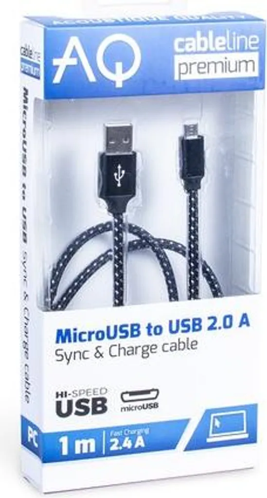 Cavo USB 2.0 A - Micro-B, lunghezza: 1,8 m AQ Premium - 2
