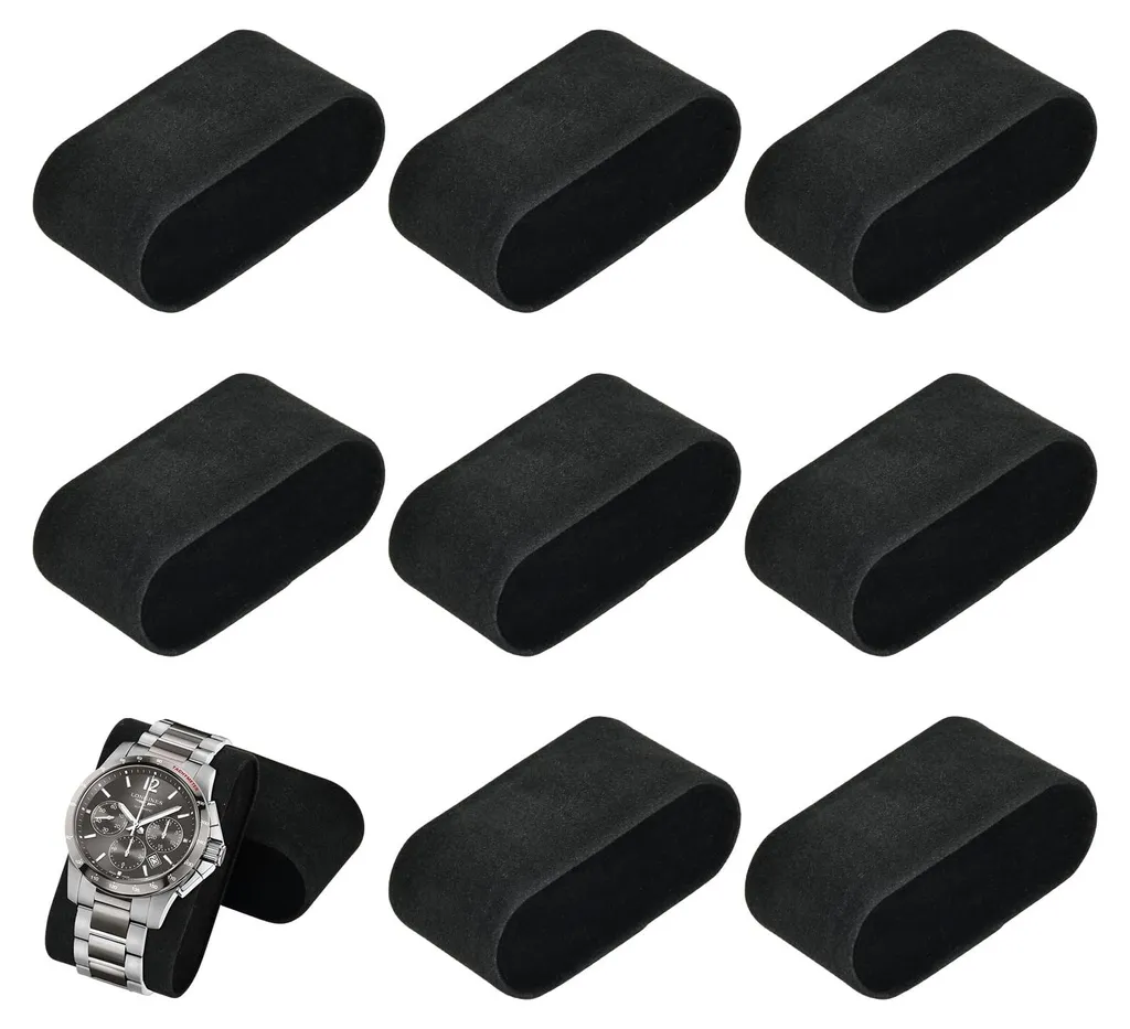 Coussinet montre en mousse ultra-douce noire pour écrins de luxe