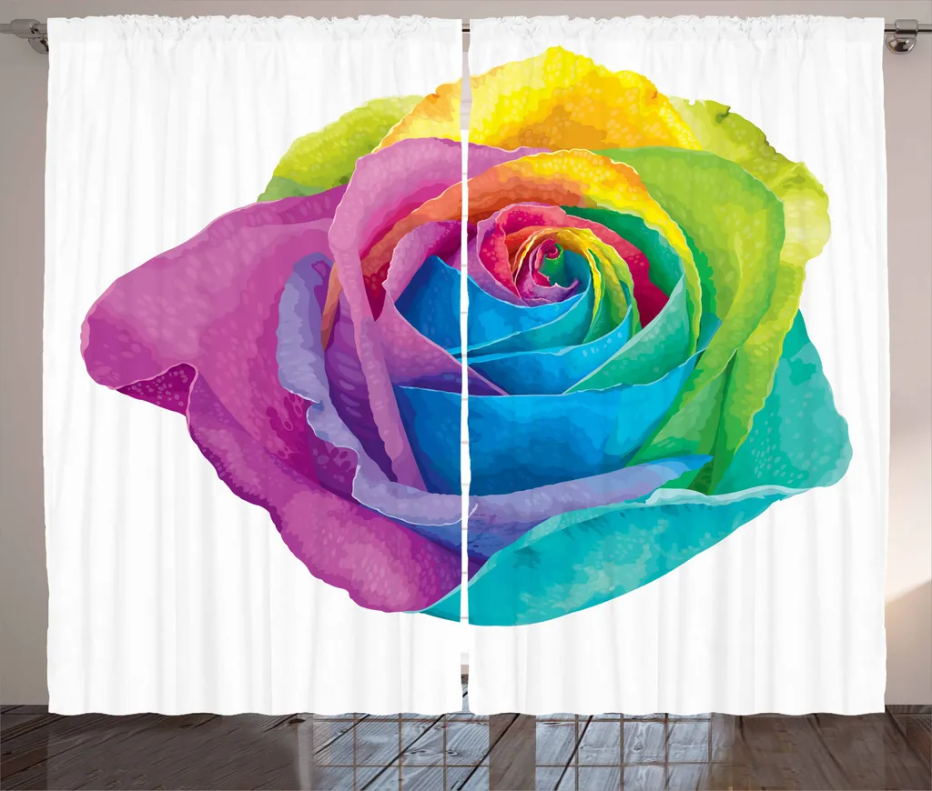 Offerta Tenda ABAKUHAUS 280x245 cm - Fiori Romantici Multicolore