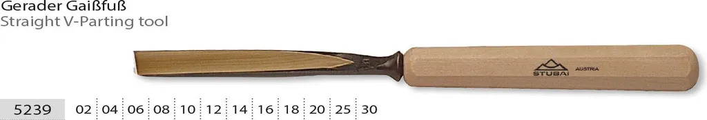 Scalpello Stubai 52-39-10mm: Eccellenza Tradizionale per Restauro Legno - 3