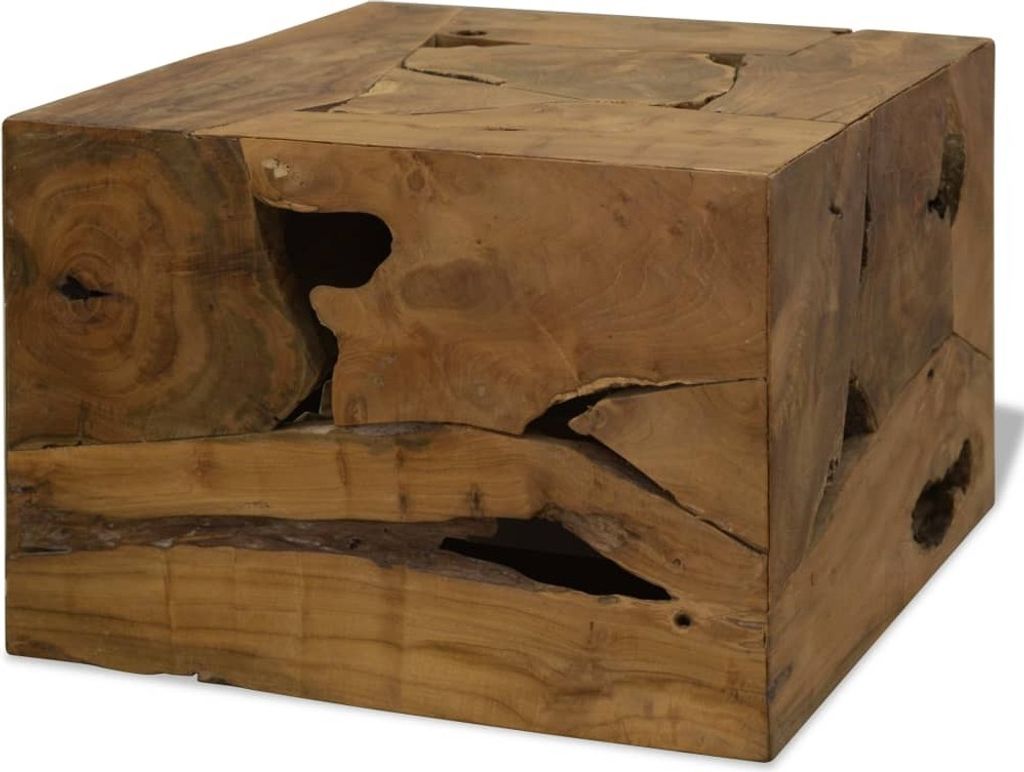 Couchtisch 50x50x35 cm Teakholz Braun