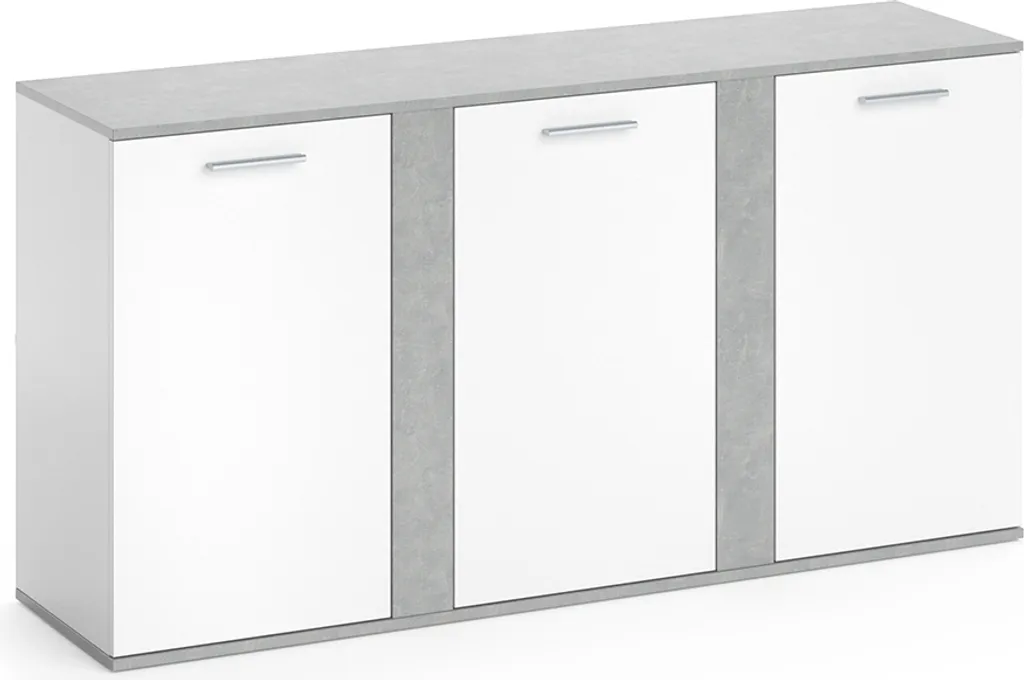 Meuble Bas Vicco Novelli 40x80cm Béton avec Portes, Finition Durable