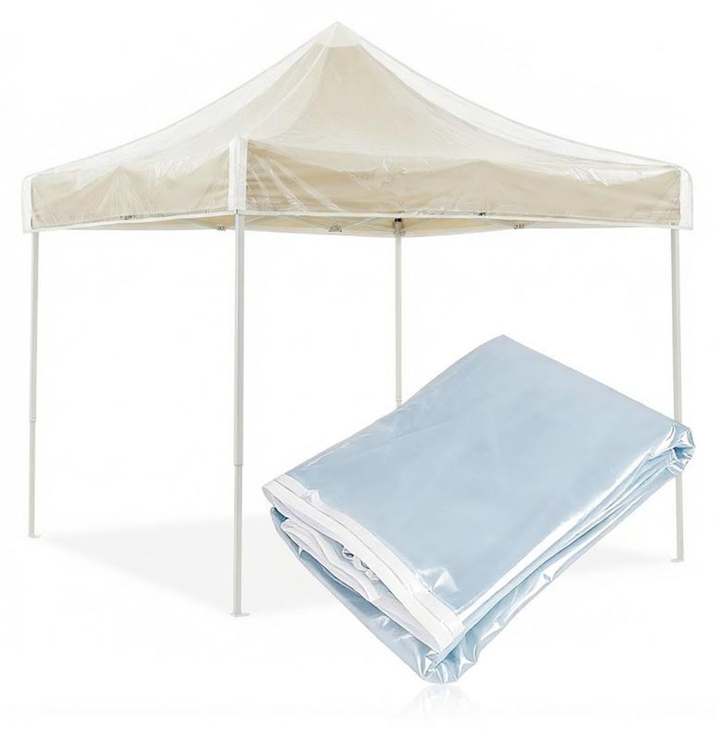 2,5x2,5m Pavillon Ersatzdach Transparent PVC Wasserdicht Produktbild 