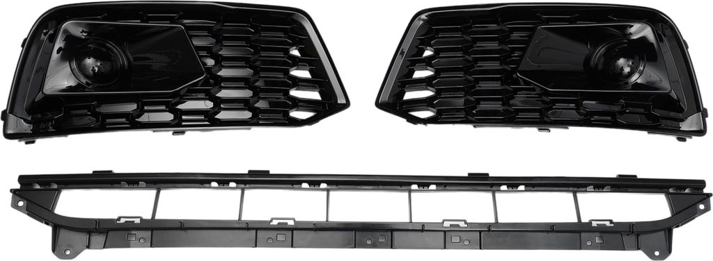 Front Lower Hood Bumper Grille Grill Fog Light Grille Cover für Q5L 18-20 Front Lower Bumper Kidney Grille Grill Schwarz 1 Set
