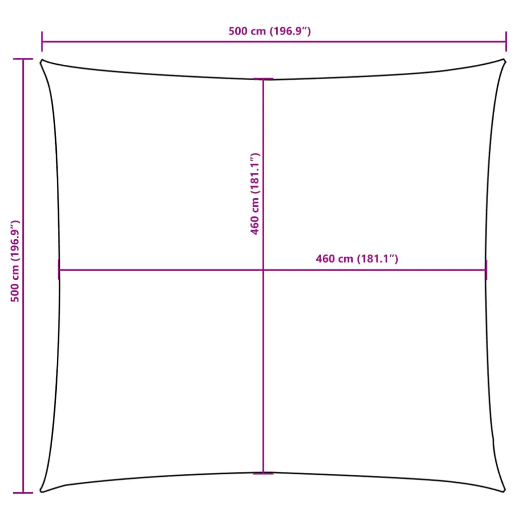 Maison Exclusive Tenda Vela 5x5m Arancione | Protezione Premium Oxford - 10