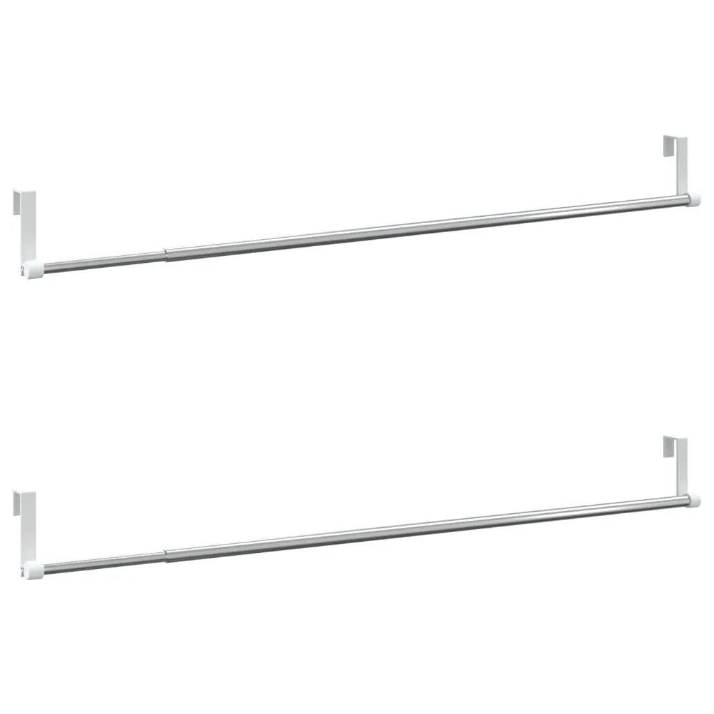 Tringles à Rideaux pour Petites Fenêtres 60-105 cm Aluminium Lot de 2