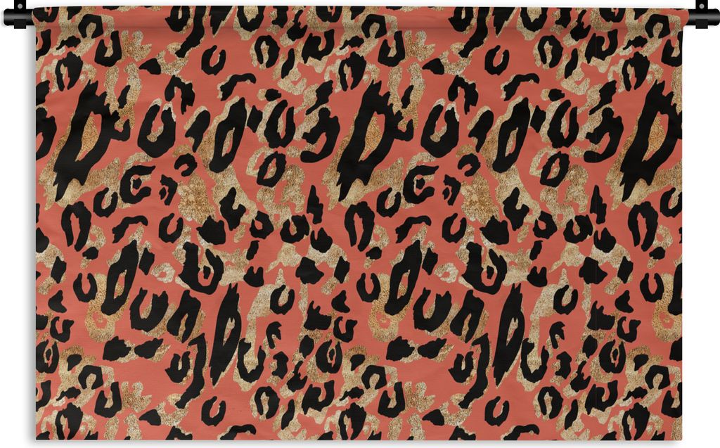 MuchoWow Wandteppich Wandbehang Pantherdruck - Muster - Rosa 120x80 cm Tapisserie Dekoration Wandtuch - Wanddekorationen - Wandtücher