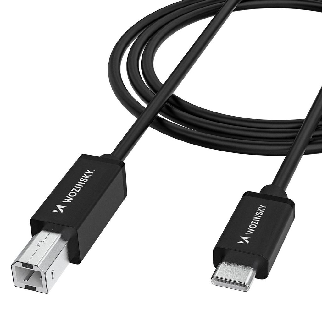 Câble Wozinsky WKDDY1S USB-B - USB-C 1 m - Noir Image du produit 