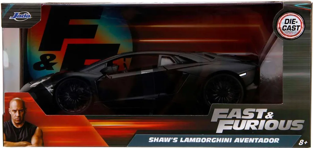 Lamborghini Aventador 1:24 Jada Toys - Portières Ouvrantes et Châssis