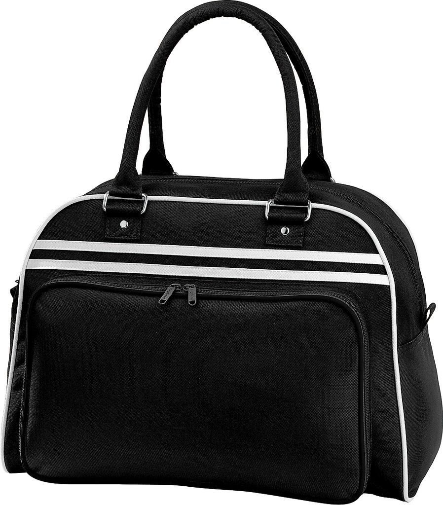 Bagbase Retro Bowling Tasche (23 Liter) (2 Stück/Packung) BC4430 (Einheitsgröße) (Schwarz/Weiß)