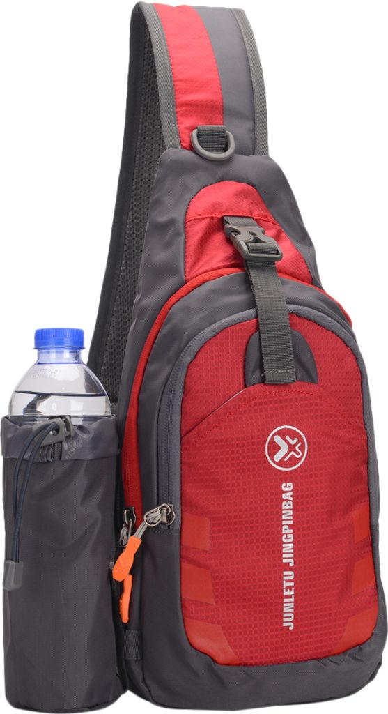 Schultertasche Brusttasche Herrentaschen Chest Bag Schultertasche mit Wasserflasche Outdoor Sling Crossbody Bag Schulter Rucksack Wasserresistent T...