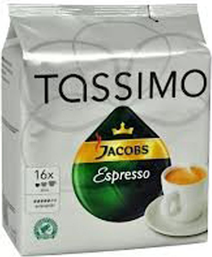 Tassimo Jacobs Espresso Röstkaffee gemahlen in Kapseln 118g 3er Pack