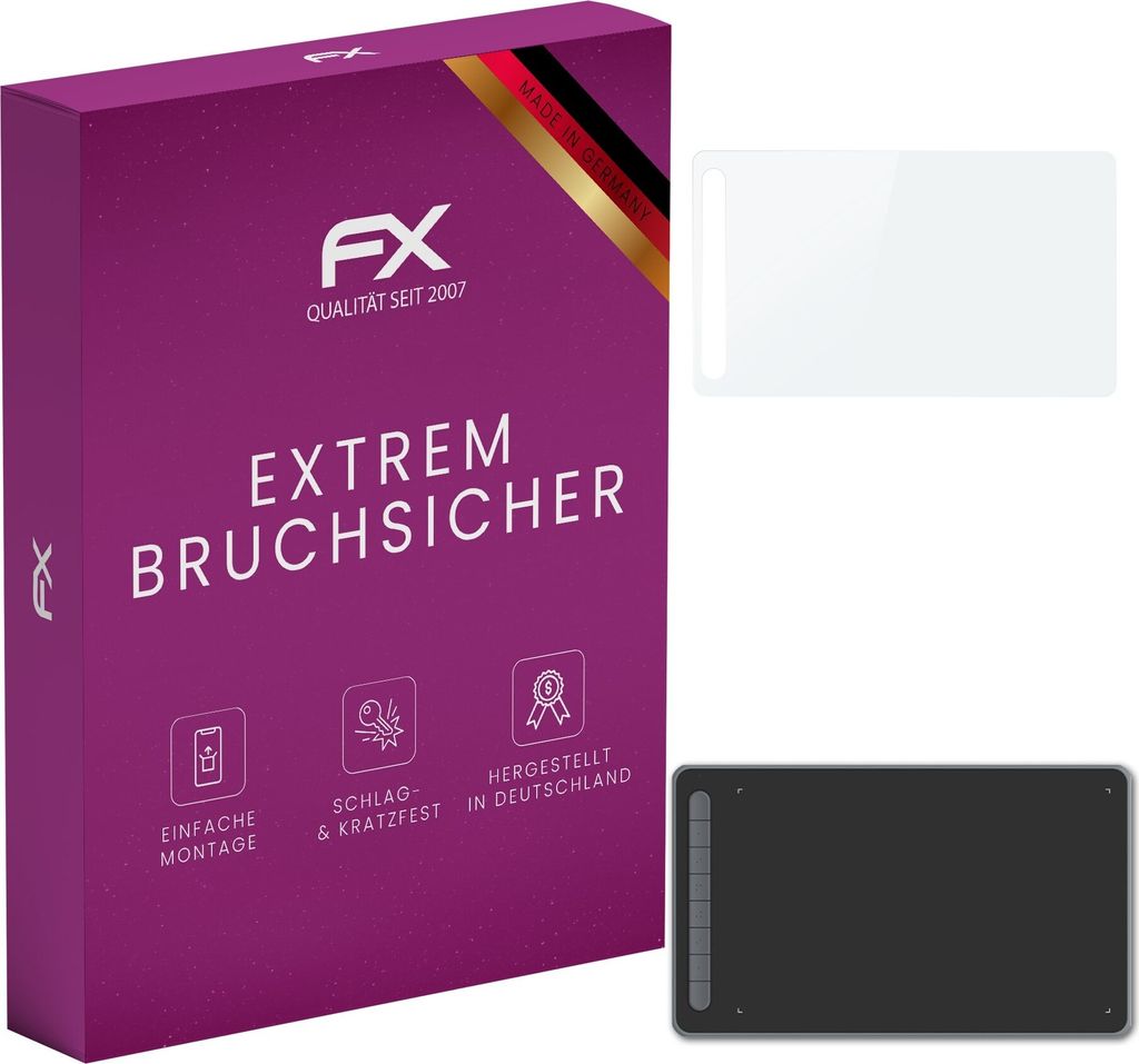 atFoliX FX-Hybrid-Glass Displayfolie kompatibel mit XP-PEN Deco L Glasfolie