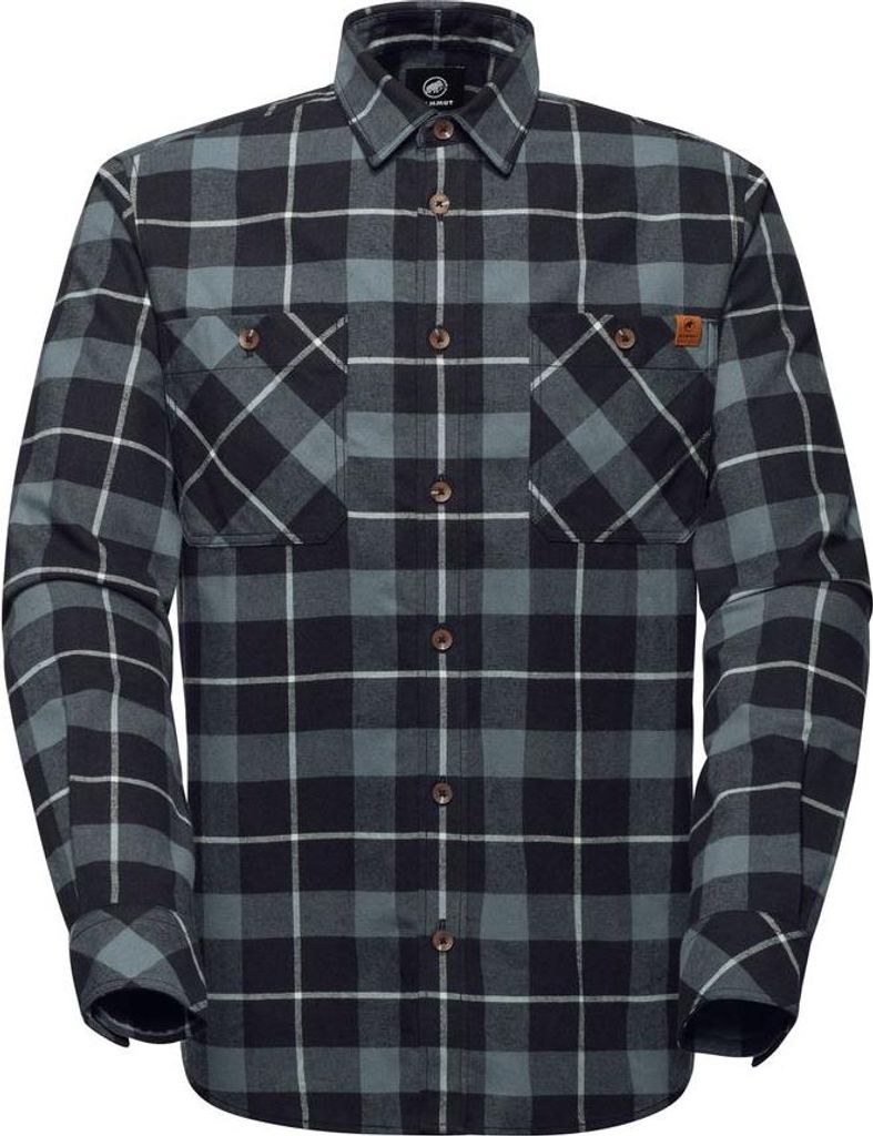 Alvra Longsleeve Shirt Men, Longsleeve Shirt Herren - Mammut, Farbe:black-strata, Größe:S
