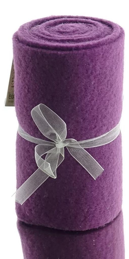 Wollfilzstreifen Aubergine violett aufgerollt 15 x 200 cm Produktbild 