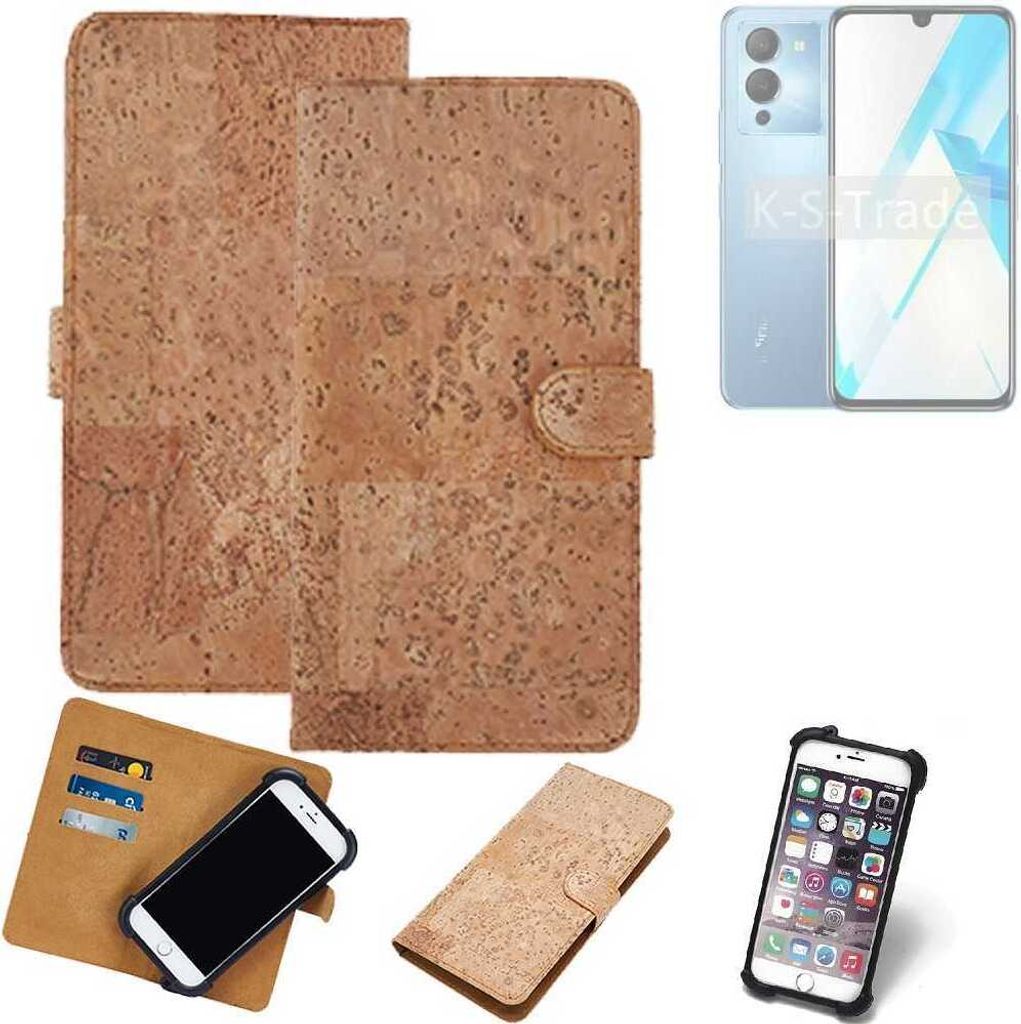 K-S-Trade Hülle kompatibel mit Infinix Note 12 Kork Handyhülle Cover Schutzhülle TPU Case Bumper in Hellbraun, (1x)