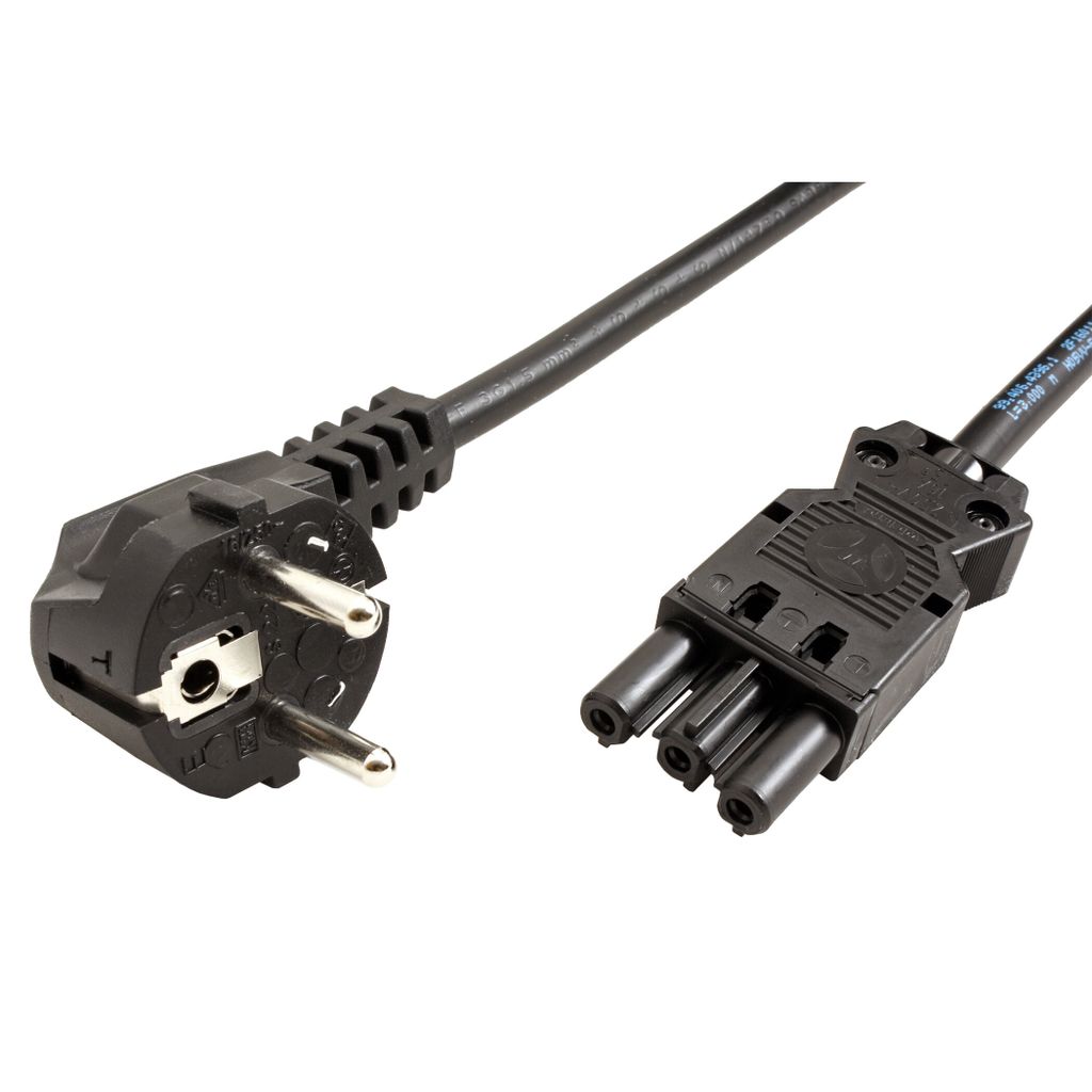 BACHMANN Kabel síťový, CEE 7/7(M) - GST18(F), 1,5m, černý Obrázek produktu 